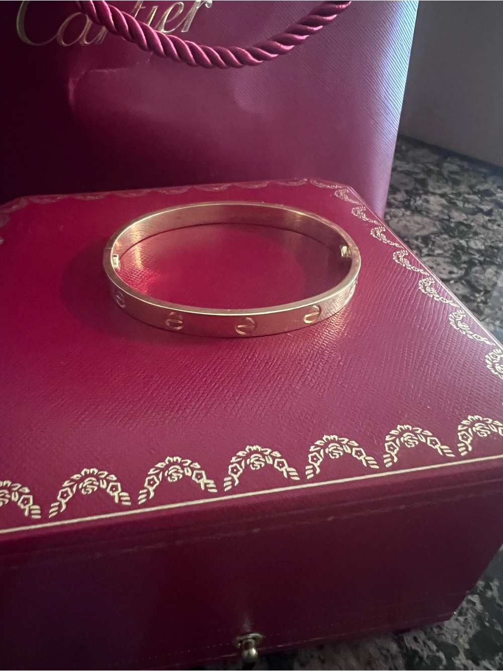 Cartier Gold Screw-Accent Bangle Bracelet - Picture 4 of 4